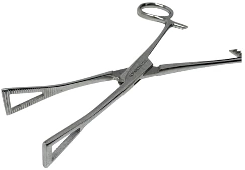 INKgrafiX® Pennington Piercingzange für Enge und unischere Stellen, gerade- Dreieck Edelstahl Zange - Profi ULM