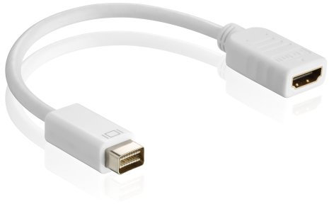 HDSupply DA010 Adattatore Mini DVI - HDMI (Mini DVI Maschio a HDMI Femmina), 0,20m, bianco