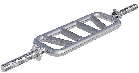 GORILLA SPORTS® Trizepstrainer - Ø 30mm, bis 200 kg Belastbar, Rahmenhantel mit 2 Sternverschlüsse, aus Chrom - Trizeps Hantelstange, Trizepsstange, Trizeps Bizeps Stange