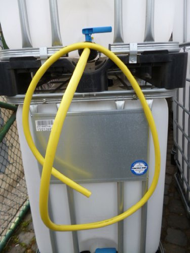 Hofer24 Schlauchadapter, Adapter 2 Zoll auf 1/2 Zoll mit 1m Schlauch für IBC Tanks zur schnellen Wasserentnahme - Regenwassertank Kunststofftank Wassertank