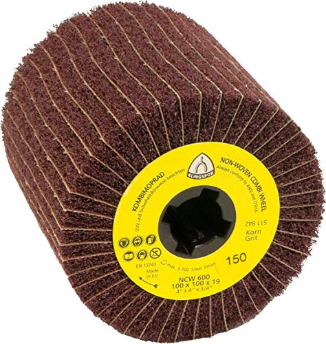 Klingspor 259898 Rodillos de Acabado, NCW 600 S, 100 mm x 50 mm x 19 mm, 150 Grano
