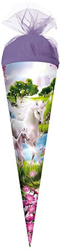 Geschwister School Cone 35 cm Round Tulle Unicorn with Foal