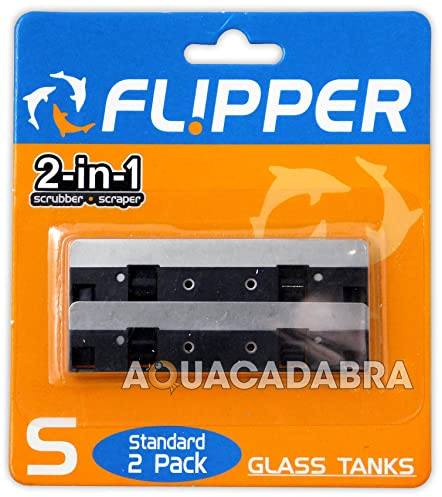 Flipper Aquarium Algae Magnet Cleaner Stainless Steel Replacement Blades (Double Pack)