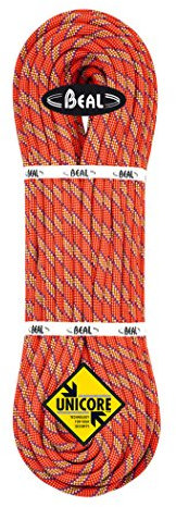 Beal Einfach-Kletterseil, Tiger, Unisex, Unicore, mit Einer Länge von 60M, in der Farbe Orange, BC100T.60GD.O