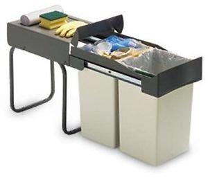 Pattumiera estraibile per cucina 2 secchi 14 L raccolta differenziata - scorrevole -227