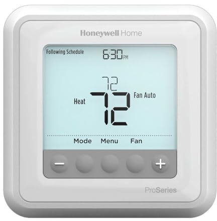 Honeywell TH6210U2001/U T6 Pro Programmable Thermostat, 2 Heat / 1 Cool Heat Pump Or 1 Heat / 1 Cool Conventional