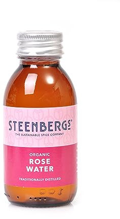 Steenbergs Organic Rose Water 100ml Glass Bottle