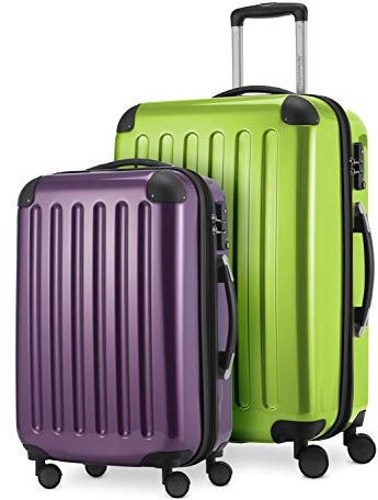 HAUPTSTADTKOFFER - Alex - 2er Kofferset Hartschale glänzend, mittelgrosser Koffer 65 cm + Handgepäck 55 cm, 74 + 42 Liter, TSA