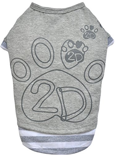 Doggy Dolly T576 Hundeshirt, Größe: XXS, grau mit Muster
