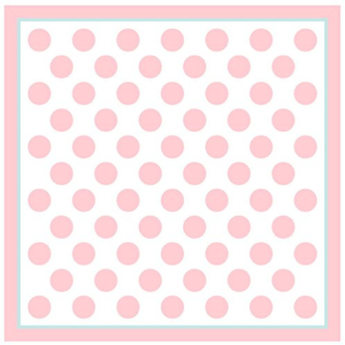 TigerTie - feines Seiden Nickituch Satin in rosa hellblau weiss gepunktet gemustert - Tuchgröße ca. 50 x 50 cm
