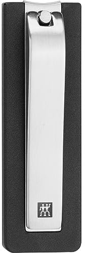 ZWILLING Nagelknipser (Mit Nagelfangbox, starke Hebelwirkung für Finger und Füße, leicht gebogene Schneide), Premium, Schwarz 65 mm