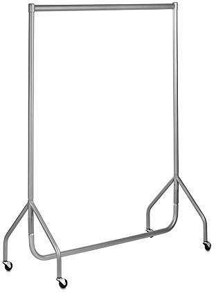 Shopfitting Warehouse Heavy Duty Clothes Rail Garment Rack Steel Silver 4ft wide