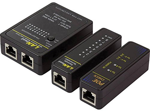 LogiLink WZ0015P Netzwerk Kabeltester mit Poe Finder, schwarz
