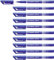 STABILO - Fineliner mit gefederter Spitze - SENSOR F - fein - 10er Pack - blau