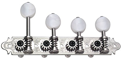 Golden Gate FM-20 Embossed F-Model Mandolin Tuners - 2 Planks (4+4) - Nickel