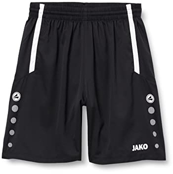 JAKO Kinder Sporthose Turin, Schwarz/Weiß, 128
