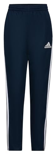 adidas Boys Everyday Trainer Pants – Loose Fit, Tapered at The Ankle, Collegiate Navy, Small Regular
