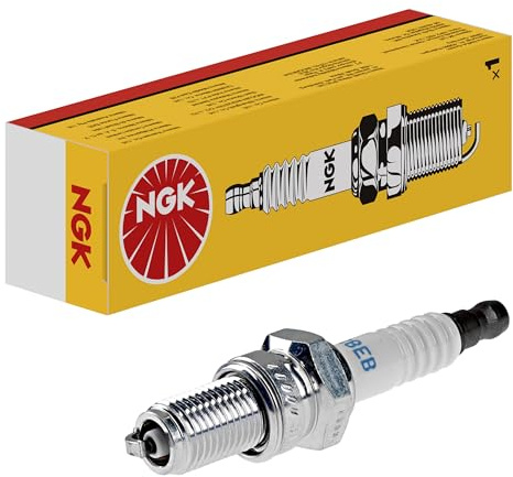 NGK Bujía de encendido 4855 electrodo central niquel Electrodo de masa supresión de interferencias 5 kOhm con asiento de estanqueidad plano Conexión SAE fija Ancho de llave: 18 mm Long. de rosca: