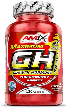 AMIX - Suplemento Deportivo GH Maximum en 120 Cápsulas - Contribuye a la Liberación de la GH Natural - Ayuda al Desarrollo y Recuperación de la Masa Muscular - Suplemento Alimenticio