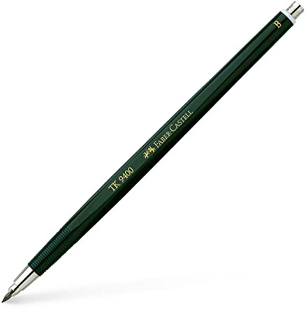 FABER-CASTELL - Fallminenstift TK 9400 2 mm Mine B | Kräftige Spannzange für festen Minensitz, nachfüllbar mit TK 9071 Minen, für Zeichnen und Skizzieren