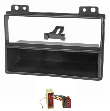 tomzz Audio 2415-018 Radioblende Set kompatibel mit Ford Fiesta JH1/JD3 Ford Fusion JU2 vor Facelift schwarz mit Radioadapter ISO