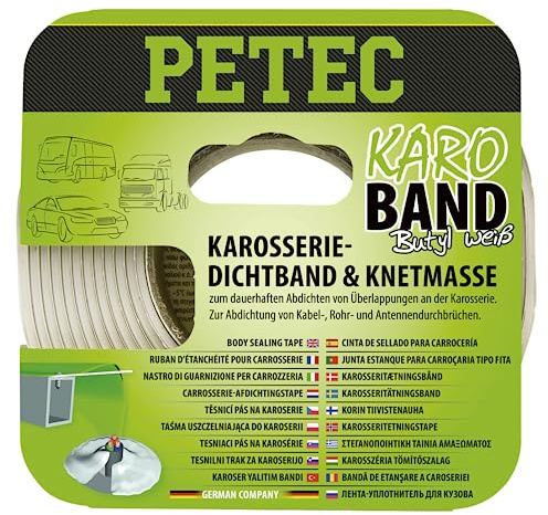 PETEC 87530 Karosseriedichtband, flach weiß