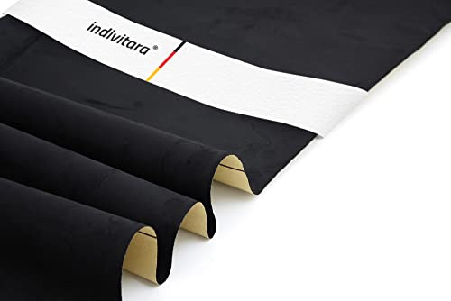indivitara® Mikrofaserstoff selbstklebend Wildleder Optik Kunstleder Wildlederimitat - Stretch Dehnbar Folie Stoff