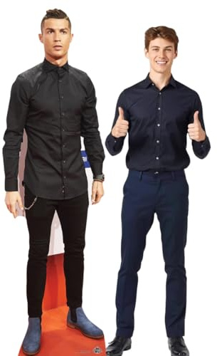 Star Cutouts Pappfigur Cristiano Ronaldo in Lebensgröße, Mehrfarbig