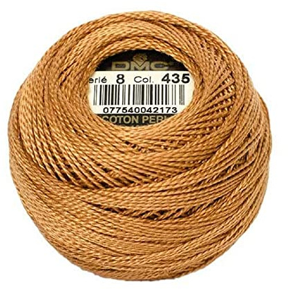 DMC 116 8-435 Pearl Cotton Thread Balls, Very Light Brown, Size 8