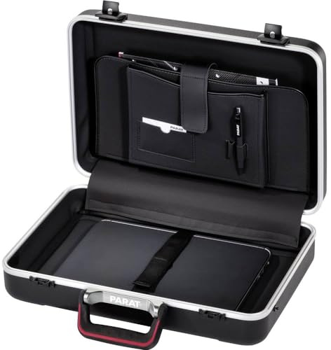 Parat Arbeitstasche PARADOC Attache Koffer (gepolsterter Bodenschale, Dokumentenfach; Klemmfach; Material: ABS-Kunststoff; schwarz (leer - ohne Inhalt))