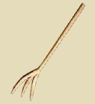 Unbekannt Krippenzubehör, Heugabel, Länge 7cm, aus Holz