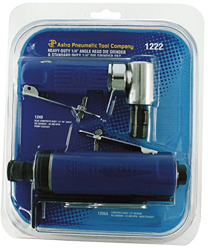 Astro 1222 Blue Composite Body Angle and Medium Die Grinder, 1/4-Inch