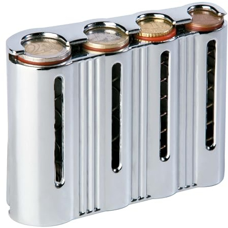 S SUMEX Eurobox Portamonedas Euro Profesional Estuche Portamonedas de Aluminio Heavy Duty Organizador para Monedas de 1 Céntimo a 2€ Diseño Elegante y Resistente