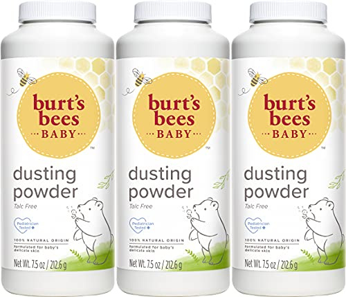 Burt's Bees Baby Powder, Hypoallergenic Dusting Powder, Non-Irritating, Calming Skin Care, All Natural, Talc Free,7.5 Ounce (Pack of 3)