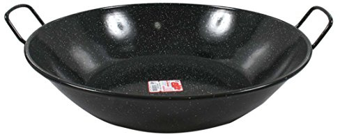 Esmaltaciones La Estrella Jaspeada - Paellera Honda bordoneada, 55 cm, 25 L