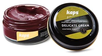 Kaps Crème Délicate – Crème De Cirage Cuir Naturel Et Synthé – Soin Chaussures Professionnel – Soin Intensif Du Cuir Et Nourrissant– Pot Verre 50ml – Plusieurs Couleurs
