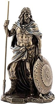 Unbekannt 22,2 cm nordischen Gott – Baldur kalt gegossen Bronze Skulptur Figur