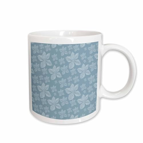 3dRose Blue Clematis Flowers 11oz Mug