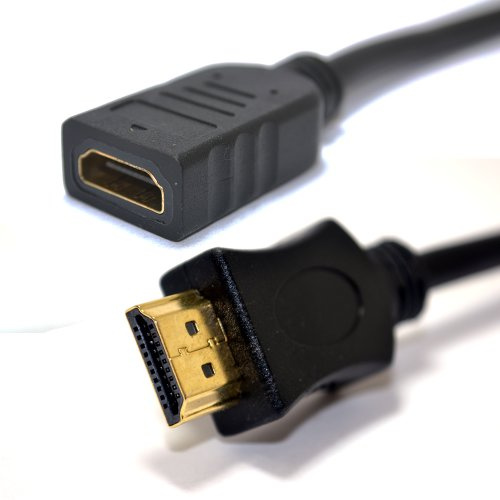 kenable HDMI 1,4 Haute Vitesse 3D TV d'extension Rallonge Cordon Mâle Vers Femelle câble 0,25 m [0.25 mètre/0,25m]