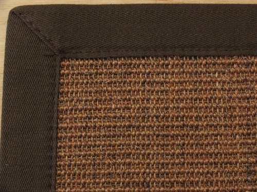 Astra Sisal Teppich Manaus mit Bordüre Farbe braun Coffee 100% Sisal - 18 Größen, Größe: 250x300 cm
