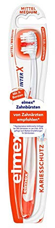 ELMEX interX Kurzkopf Zahnbürste mittel-weich 1 St
