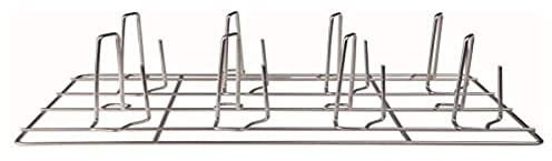 Pentole Agnelli, COIX182C-1/1 Griglia Gastronorm 1/1 per Cottura Verticale Polli, 8 Posti, Alluminio, Argento