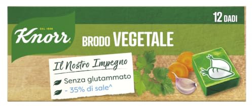 Knorr Brodo Vegetale Naturalmente!, senza glutammato con -35% sale, 12 dadi