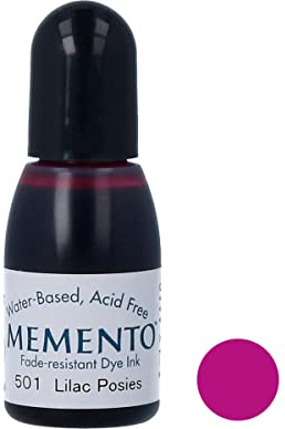 Tsukineko Memento Refill Nachfülltinte - 15 ml - Violett, Lilac Posies - Zubehör Reinker für Memento Stempelkissen