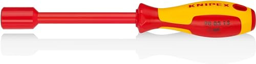 KNIPEX Nut Driver, VDE-Tested 237 mm, 98 03 13 | With Screwdriver Handle Insulated with Multi-Component Grips