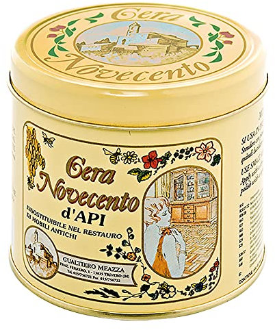 CERA NOVECENTO Cera d'Api Novecento, Noce Scuro, 500 ml cera per mobili in legno