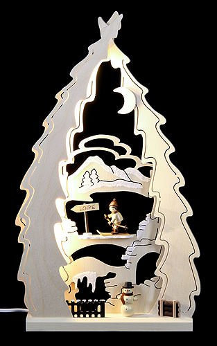 Unbekannt Lichterspitze LED Baum Langlauf - 43x25x4,5cm