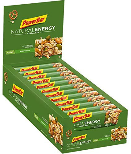 Powerbar Natural Energy Cereal Raspberry Crisp 24x40g - Veganer Kohlenhydrat Energie Riegel + Magnesium