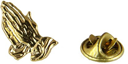 6030291 Christian Praying Hands Lapel Pin Brooch Tie Tack
