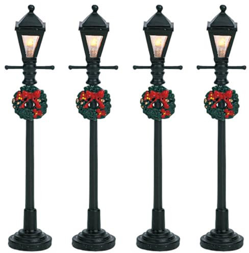 Lemax Christmas Gaslaternen/Straßenlaternen-Set 64498, 4,5 V batteriebetrieben, 4 Stück